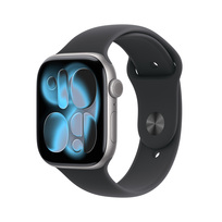 Zdjęcie do “Apple Watch Series 11 GPS 42mm Space Grey Aluminium Case with Black Sport Band - M/L - Produkt otwarty”.