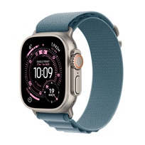 Zdjęcie do “Apple Watch Ultra 3 GPS + Cellular 49mm Natural Titanium Case with Light Blue Alpine Loop - Medium - Produkt otwarty”.