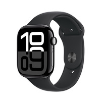 Zdjęcie do “Apple Watch Series 10 GPS 46mm Jet Black Aluminium Case with Black Sport Band - S/M - Produkt otwarty”.