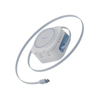 Zdjęcie do “Bazic GoMag Station Mini 3w1 MagSafe biały - ładowarka z wbudowanym kablem USB-C”.