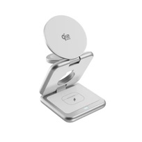 Zdjęcie do “Epico UltraBase Qi2 25W 3in1 Fold Metal Mag+ srebrny - ładowarka bezprzewodowa”.