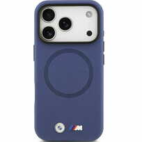 Zdjęcie do “BMW M FW Metal Logo MS granatowy - etui iPhone 17 Pro Max”.