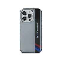 Zdjęcie do “BMW Motorsport IML Vertical Stripe szary - etui iPhone 16 Pro”.