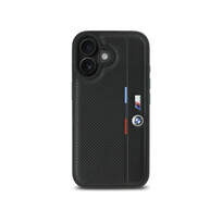 Zdjęcie do “BMW M Perforated Tricolor czarny - etui iPhone 16”.