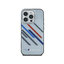 Zdjęcie do “BMW Motorsport IML Stripes szary - etui iPhone 16 Pro Max”.