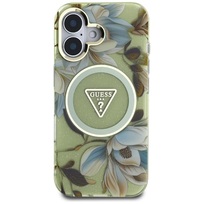 Zdjęcie do “Guess Glitter Flowers Triangle Buttons MS zielony - etui iPhone 16”.
