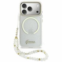 Zdjęcie do “Guess IML Glitters Script Strap MS przezroczysty - etui iPhone 17 Pro”.