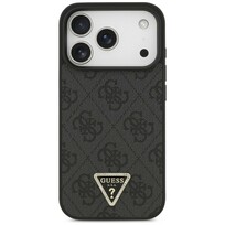 Zdjęcie do “Guess Leather 4G Triangle Strass MS czarny - etui iPhone 17 Pro”.