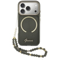 Zdjęcie do “Guess IML Glitters Script Strap MS czarny - etui iPhone 17 Pro Max”.