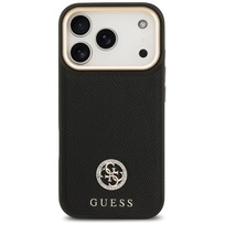 Zdjęcie do “Guess Grained Strass Logo MS czarny - etui iPhone 17 Pro Max”.