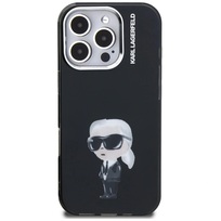 Zdjęcie do “Karl Lagerfeld IML Aquarelle Karl Logo czarny - etui iPhone 16 Pro”.
