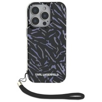Zdjęcie do “Karl Lagerfeld Zebra With Cord iPhone fioletowy - etui iPhone 16 Pro”.