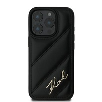 Zdjęcie do “Karl Lagerfeld Quilted Signature czarny - etui iPhone 16 Pro”.