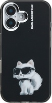 Zdjęcie do “Karl Lagerfeld IML Aquarelle Choupette Logo czarny - etui iPhone 16”.