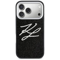 Zdjęcie do “Karl Lagerfeld IML Glitter KL Diamond Logo czarny - etui iPhone 17 Pro Max”.