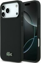 Zdjęcie do “Lacoste Iconic Petit Pique Woven Logo MS czarny - etui iPhone 17 Pro Max”.
