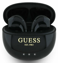 Zdjęcie do “Guess TWS Glossy Effect Egg Shape Printed Classic Logo czarny - słuchawki douszne”.