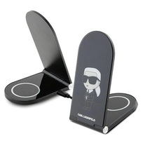Zdjęcie do “Karl Lagerfeld Ikonik 2w1 MagSafe 15W czarny - ładowarka indukcyjna”.