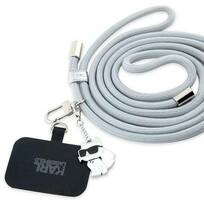 Zdjęcie do “Karl Lagerfeld Crossbody Strap szary - zawieszka”.