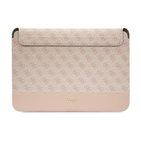 Zdjęcie do “Guess laptop Sleeve 4G Stripe Metal Logo różowy - pokrowiec Macbook 14"”.