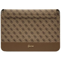 Zdjęcie do “Guess laptop Sleeve 4G Stripe Metal Logo brązowy - pokrowiec Macbook 14"”.