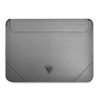 Zdjęcie do “Guess laptop Sleeve Saffiano Triangle Logo srebrny - pokrowiec Macbook 14"”.