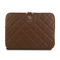 Zdjęcie do “Guess laptop Sleeve Quilted 4G brązowy - pokrowiec Macbook 14"”.