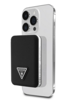 Zdjęcie do “Guess Grained Triangle 5000mAh 15W USB-C MagSafe czarny - powerbank”.