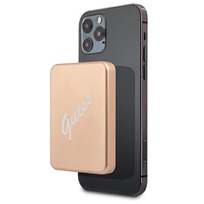 Zdjęcie do “Guess Script Logo MagSafe 5W 3000mAh złoty - powerbank”.