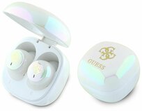 Zdjęcie do “Guess TWS Iridescent 4G Printed Logo biały - słuchawki douszne”.