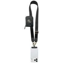 Zdjęcie do “Guess 2w1 Crossbody 4G Metal logo czarny - smycz z portfelem”.