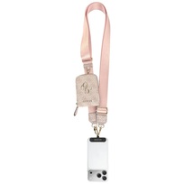 Zdjęcie do “Guess 2w1 Crossbody 4G Metal logo różowy - smycz z portfelem”.