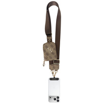 Zdjęcie do “Guess 2w1 Crossbody 4G Metal logo brązowy - smycz z portfelem”.
