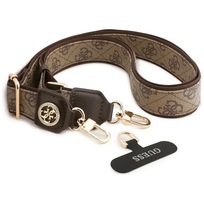 Zdjęcie do “Guess Crossbody 4G Tether Patch Strass Metal Logo brązowy - smycz”.