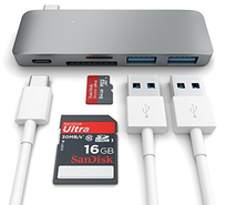Satechi hub USB-C/2xUSB 3.0/czytnik kart SD/Power Delivery (gwiezdna szarość)