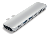 Satechi Pro hub Thunderbolt 3/2xUSB 3.0/HDMI/USB-C/SD/microSD (srebrny)