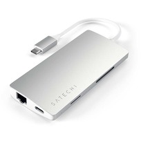 Satechi hub USB-C/3xUSB 3.0/HDMI/Power Delivery/SD/microSD/Gigabit Ethernet (srebrny)