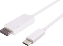 MicroConnect kabel USB-C/DisplayPort v1.2 1m (biały)