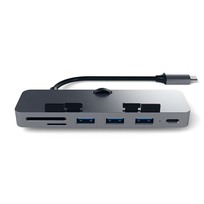 Satechi Clamp hub USB-C/3xUSB-A 3.0/micro-SD/SD do iMac 2017/iMac Pro (gwiezdna szarość)