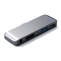 Satechi Mobile Pro hub USB-C - USB-C PD/USB 3.0/4K HDMI/3.5mm jack (gwiezdna szarość)