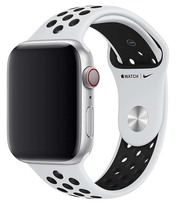 Apple pasek sportowy Nike w kolorze czystej platyny/czarnym do koperty 42/44/45 mm