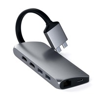 Satechi hub USB-C do USB-C PD/2xHDMI/Ethernet/micro SD/SD/2xUSB-A (gwiezdna szarość)