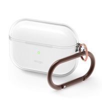 Elago AirPods Protective TPU Shell Case etui z karabińczykiem do AirPods Pro (przezroczysty)