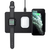Satechi Trio Wireless Charging Pad stacja ładowania bezprzewodowego do iPhone/AirPods/Apple Watch (czarna)