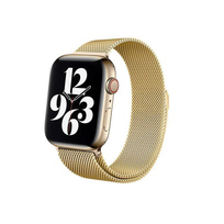 Crong Milano Steel pasek ze stali nierdzewnej do Apple Watch 38/40/41 mm (złoty)