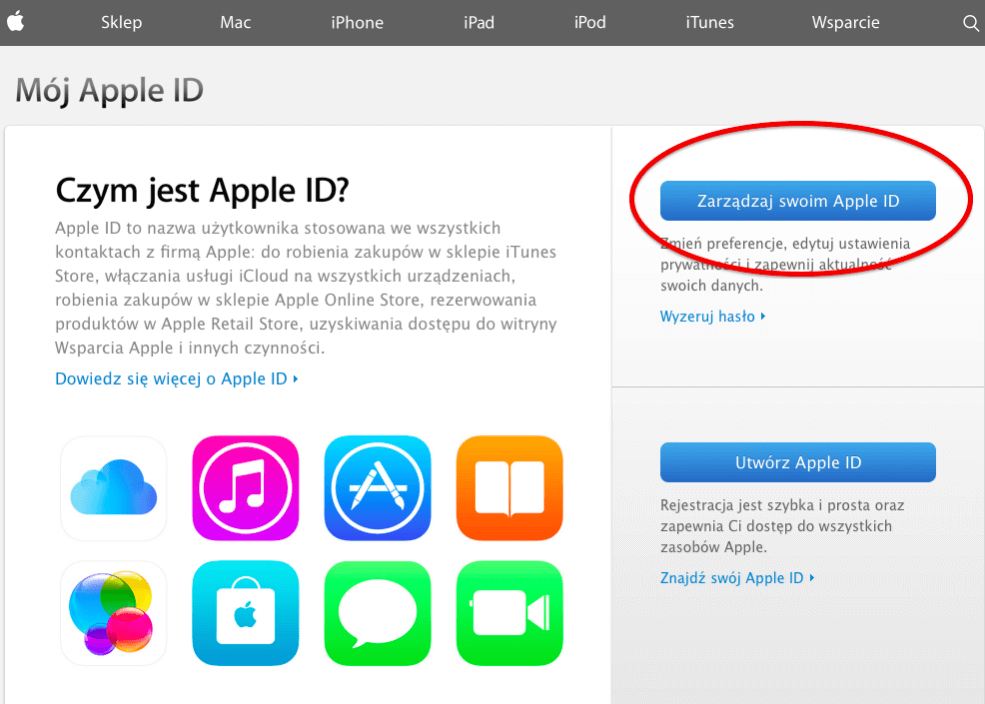 Zmiana adresu e-mail w Apple ID.