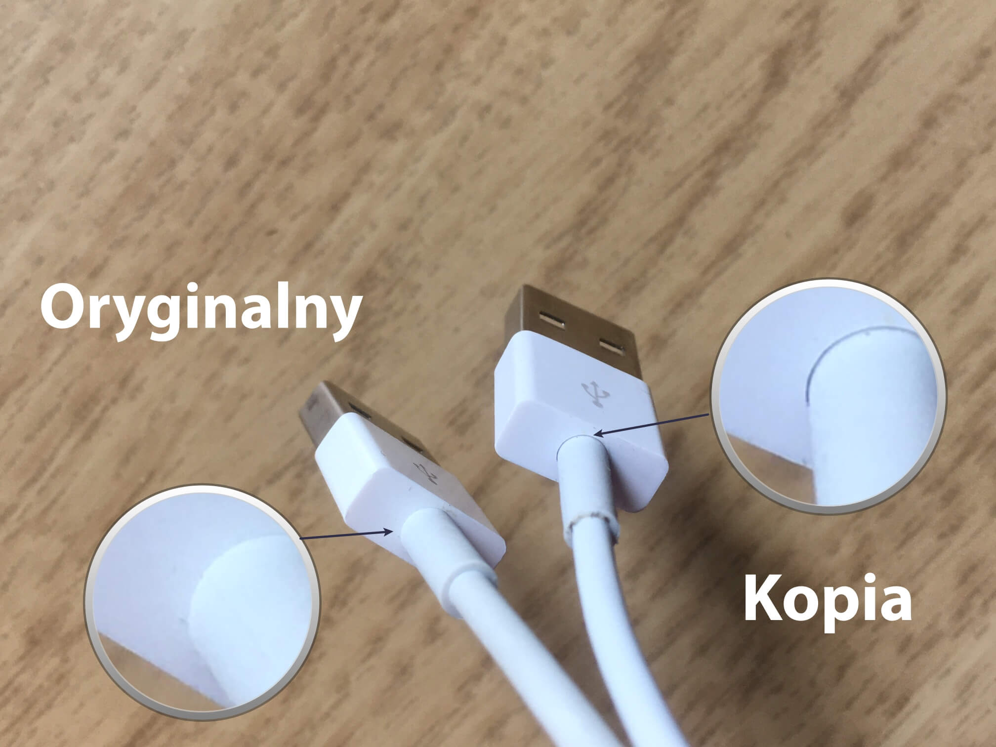 kabel-oryginał-kopia-końcówka-powiększenie